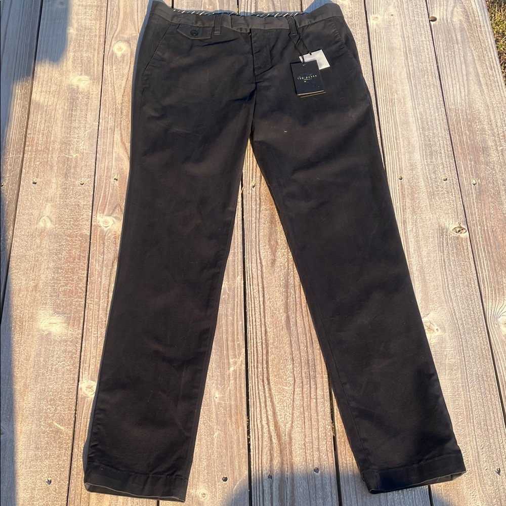 Ted Baker Black Straight Chinos